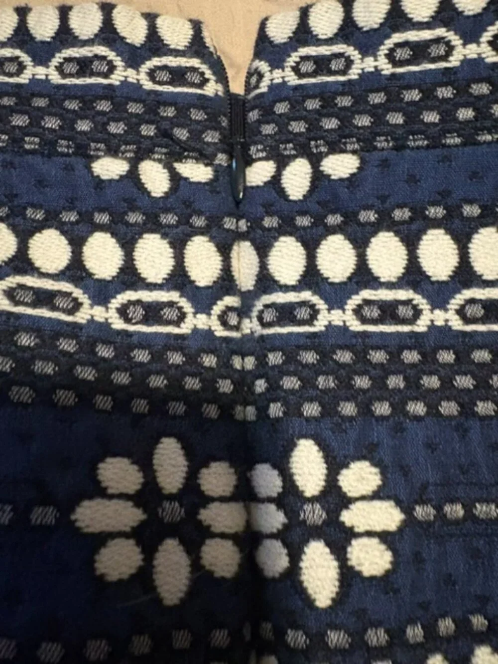 J.Crew Women’s Floral Pattern Mini Skirt Navy Blue White Size 4